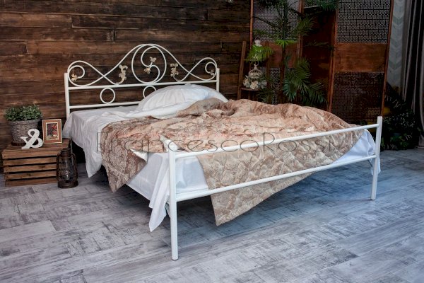 Кованая кровать Венеция с 1 спинкой (Francesco Rossi)